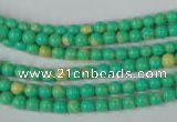 CTU1160 15.5 inches 4mm round synthetic turquoise beads wholesale