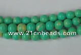 CTU1161 15.5 inches 6mm round synthetic turquoise beads wholesale