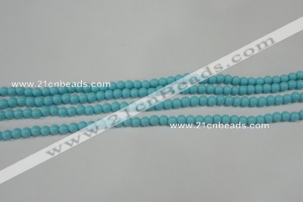 CTU1211 15.5 inches 6mm round synthetic turquoise beads