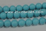 CTU1213 15.5 inches 10mm round synthetic turquoise beads