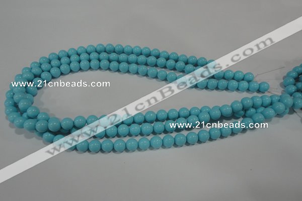 CTU1213 15.5 inches 10mm round synthetic turquoise beads