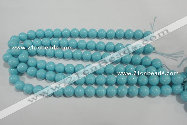 CTU1215 15.5 inches 14mm round synthetic turquoise beads