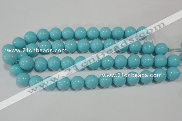 CTU1216 15.5 inches 16mm round synthetic turquoise beads