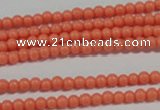 CTU1309 15.5 inches 2mm round synthetic turquoise beads