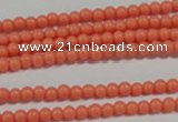 CTU1309 15.5 inches 2mm round synthetic turquoise beads