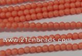 CTU1310 15.5 inches 3mm round synthetic turquoise beads