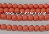 CTU1312 15.5 inches 6mm round synthetic turquoise beads