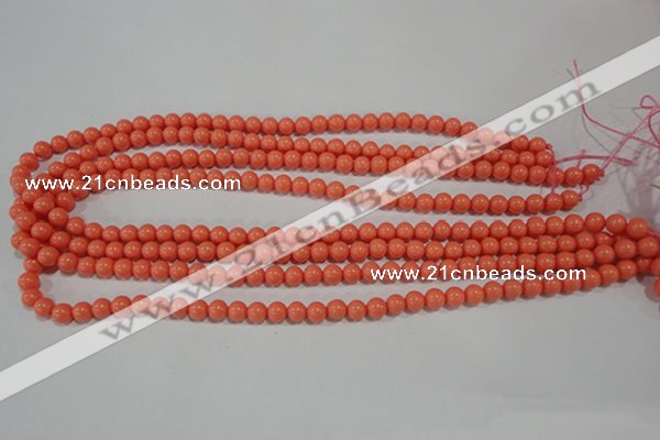 CTU1312 15.5 inches 6mm round synthetic turquoise beads