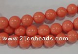 CTU1313 15.5 inches 8mm round synthetic turquoise beads