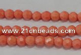 CTU1330 15.5 inches 2mm faceted round synthetic turquoise beads