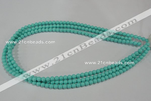 CTU1381 15.5 inches 5mm round synthetic turquoise beads