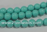 CTU1383 15.5 inches 8mm round synthetic turquoise beads