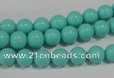 CTU1383 15.5 inches 8mm round synthetic turquoise beads