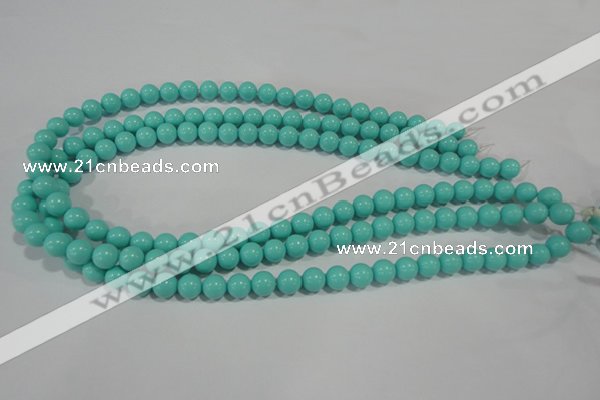 CTU1383 15.5 inches 8mm round synthetic turquoise beads