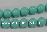 CTU1385 15.5 inches 12mm round synthetic turquoise beads