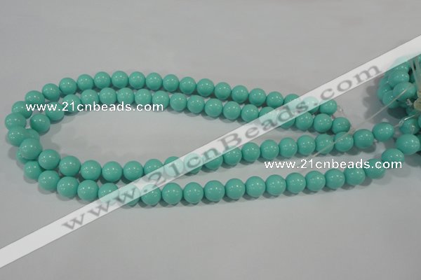 CTU1385 15.5 inches 12mm round synthetic turquoise beads