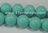 CTU1386 15.5 inches 14mm round synthetic turquoise beads