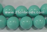 CTU1387 15.5 inches 16mm round synthetic turquoise beads
