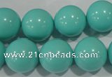 CTU1388 15.5 inches 18mm round synthetic turquoise beads