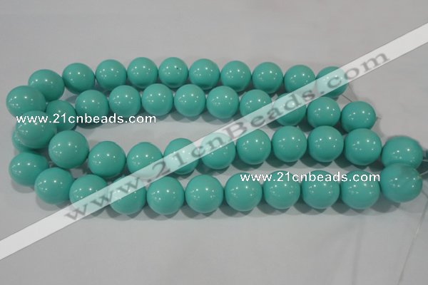 CTU1388 15.5 inches 18mm round synthetic turquoise beads