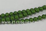 CTU1391 15.5 inches 5mm round synthetic turquoise beads