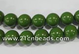 CTU1394 15.5 inches 10mm round synthetic turquoise beads