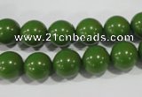 CTU1395 15.5 inches 12mm round synthetic turquoise beads