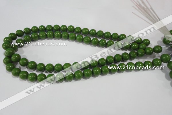 CTU1395 15.5 inches 12mm round synthetic turquoise beads