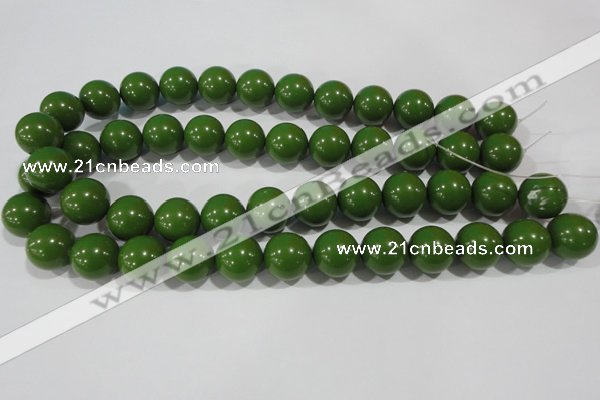 CTU1396 15.5 inches 14mm round synthetic turquoise beads