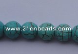 CTU14 15.5 inches 10mm faceted round blue turquoise beads Wholesale