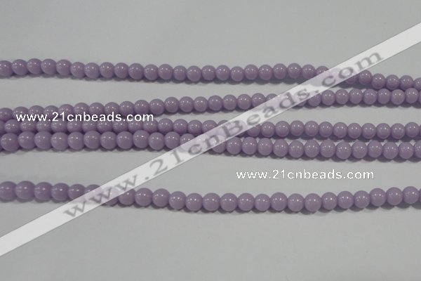 CTU1401 15.5 inches 4mm round synthetic turquoise beads