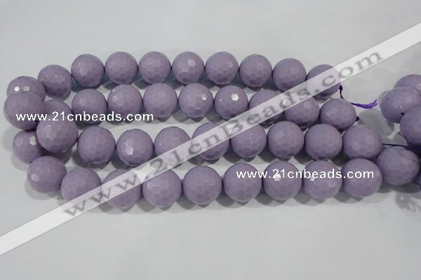 CTU1411 15.5 inches 6mm faceted round synthetic turquoise beads