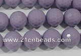 CTU1414 15.5 inches 12mm faceted round synthetic turquoise beads