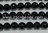 CTU1483 15.5 inches 8mm faceted round synthetic turquoise beads