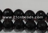 CTU1486 15.5 inches 14mm faceted round synthetic turquoise beads