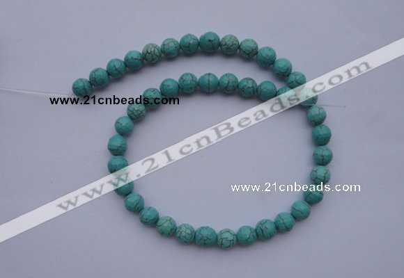 CTU15 15.5 inches 12mm faceted round blue turquoise beads Wholesale