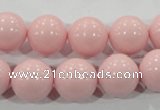 CTU1506 15.5 inches 14mm round synthetic turquoise beads