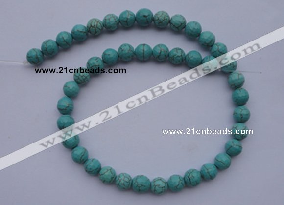 CTU16 15.5 inches 16mm faceted round blue turquoise beads Wholesale