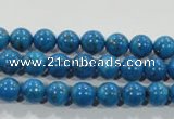 CTU1622 15.5 inches 8mm round synthetic turquoise beads