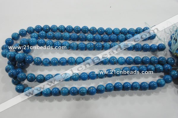 CTU1622 15.5 inches 8mm round synthetic turquoise beads