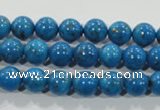 CTU1623 15.5 inches 10mm round synthetic turquoise beads