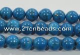 CTU1624 15.5 inches 12mm round synthetic turquoise beads