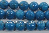 CTU1625 15.5 inches 14mm round synthetic turquoise beads