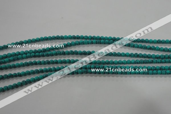 CTU1671 15.5 inches 4mm round synthetic turquoise beads