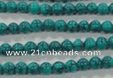 CTU1672 15.5 inches 6mm round synthetic turquoise beads