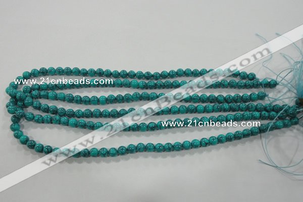 CTU1672 15.5 inches 6mm round synthetic turquoise beads