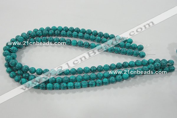 CTU1673 15.5 inches 8mm round synthetic turquoise beads