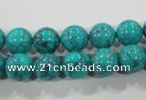 CTU1674 15.5 inches 10mm round synthetic turquoise beads