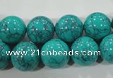 CTU1677 15.5 inches 16mm round synthetic turquoise beads