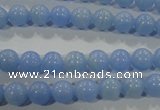 CTU1731 15.5 inches 4mm round synthetic turquoise beads